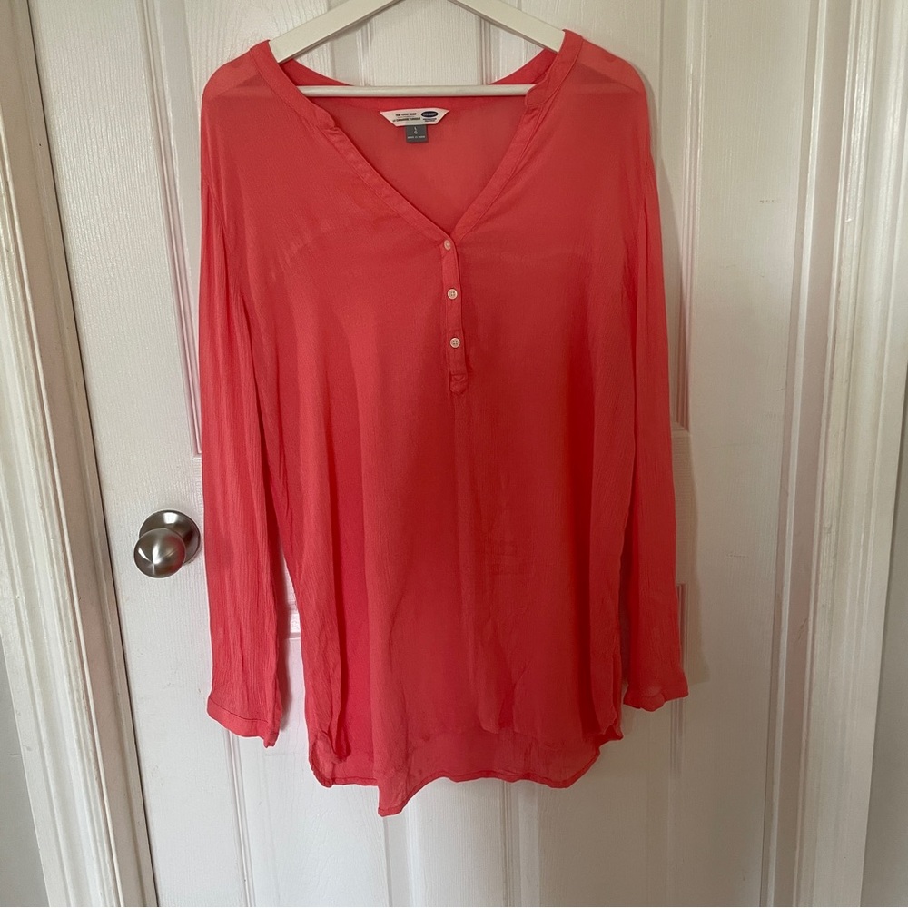 Old Navy V-Neck Coral Blouse